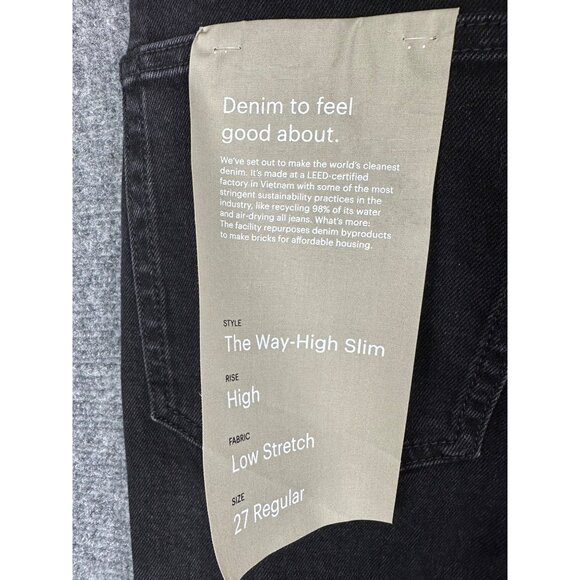 Everlane Black Straight Leg Jeans Timeless Style - Picture 5 of 10